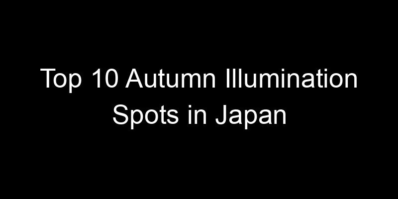 Read more about the article Top 10 Autumn Illumination Spots in Japan