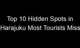 Top 10 Hidden Spots in Harajuku Most Tourists Miss