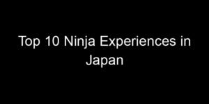 Read more about the article Top 10 Ninja Experiences in Japan