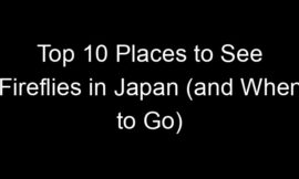 Top 10 Places to See Fireflies in Japan (and When to Go)