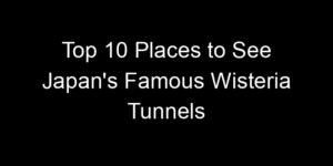 Read more about the article Top 10 Places to See Japan’s Famous Wisteria Tunnels