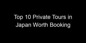 Read more about the article Top 10 Private Tours in Japan Worth Booking