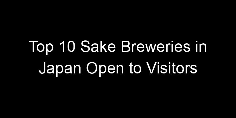 You are currently viewing Top 10 Sake Breweries in Japan Open to Visitors
