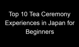 Top 10 Tea Ceremony Experiences in Japan for Beginners