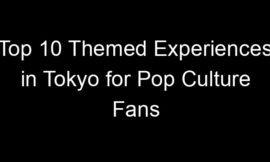 Top 10 Themed Experiences in Tokyo for Pop Culture Fans