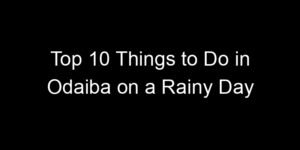 Read more about the article Top 10 Things to Do in Odaiba on a Rainy Day