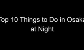 Top 10 Things to Do in Osaka at Night