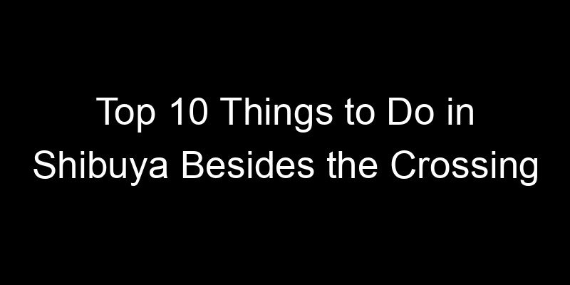 Read more about the article Top 10 Things to Do in Shibuya Besides the Crossing