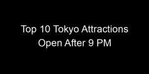 Read more about the article Top 10 Tokyo Attractions Open After 9 PM