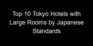 Read more about the article Top 10 Tokyo Hotels with Large Rooms by Japanese Standards