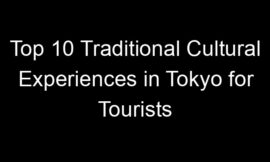 Top 10 Traditional Cultural Experiences in Tokyo for Tourists