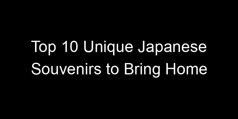 Read more about the article Top 10 Unique Japanese Souvenirs to Bring Home