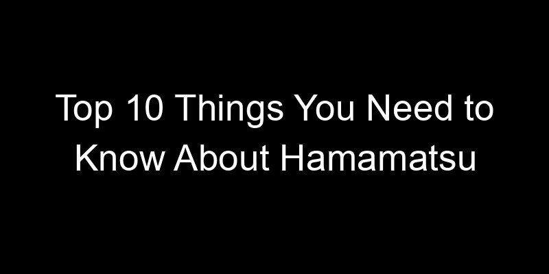Read more about the article Top 10 Things You Need to Know About Hamamatsu