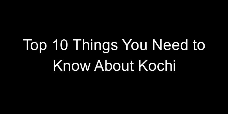 Read more about the article Top 10 Things You Need to Know About Kochi