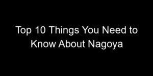 Read more about the article Top 10 Things You Need to Know About Nagoya