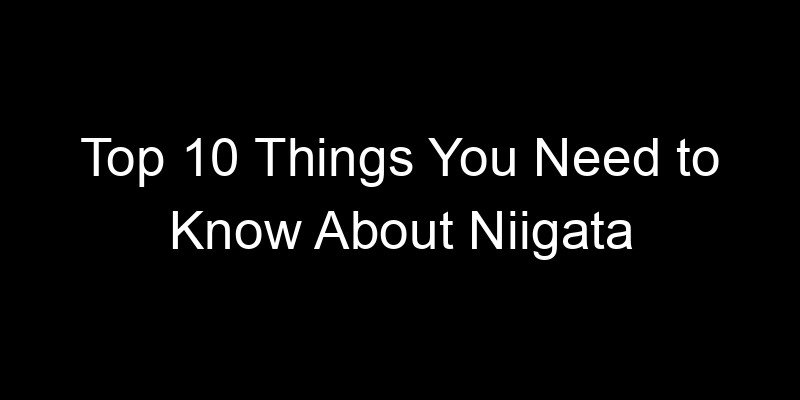 Read more about the article Top 10 Things You Need to Know About Niigata