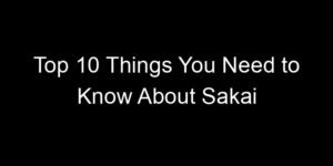 Read more about the article Top 10 Things You Need to Know About Sakai