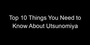 Read more about the article Top 10 Things You Need to Know About Utsunomiya