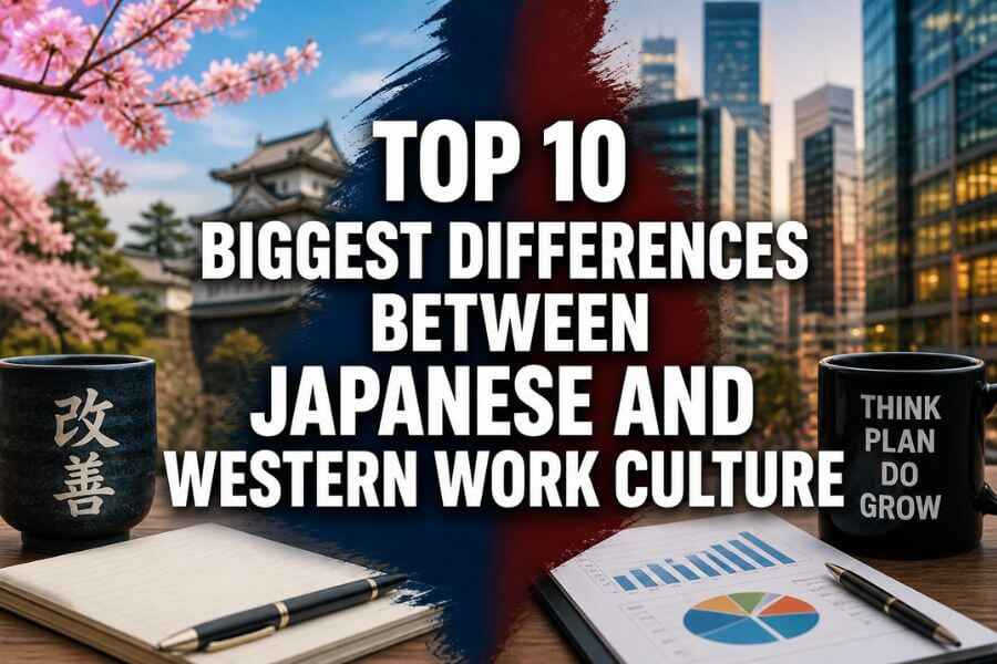 Read more about the article Top 10 Biggest Differences Between Japanese and Western Work Culture